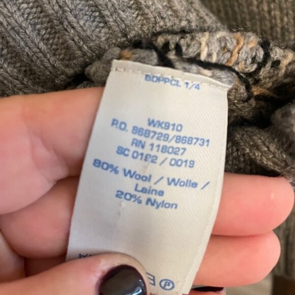 Boden Gray Striped Crewneck Sweater, Size 8 - Picture 4 of 5